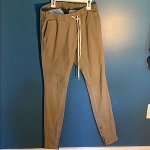 Pacsun khaki zipper pants